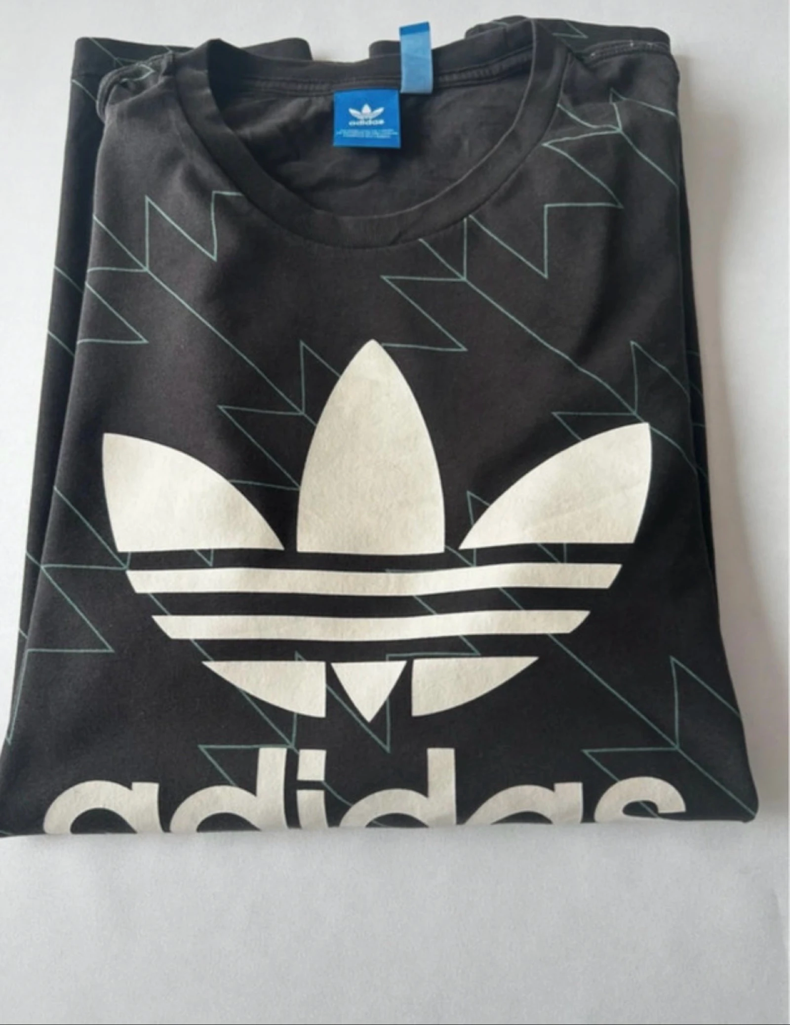 Adidas Originals T-shirt Zwart | Groot Trefoil Logo | Streetwear | Maat XL – photo 3